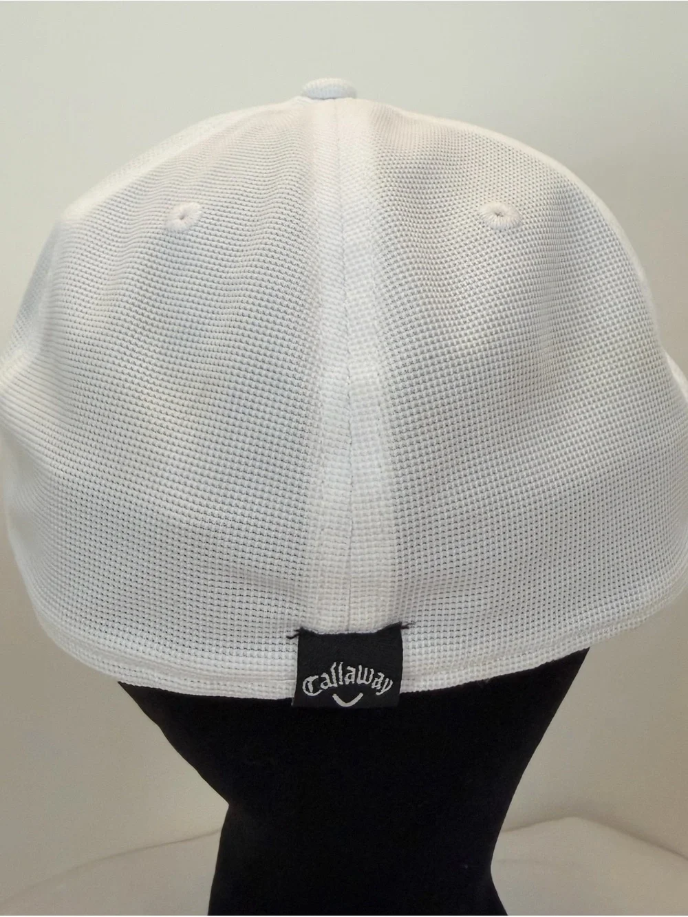 Callaway Golf White Black Embroidered Performance Hat Fitted L/XL